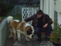 Don Jan and a big dog